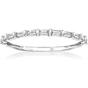 image:imagePure Collection by RossSimons 020 ct tw Baguette Diamond Ring in Sterling SilverDiamond