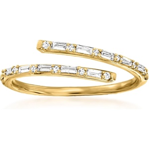 image:imagePure Collection by RossSimons 023 ct tw Diamond Bypass Ring in 14kt Yellow GoldDiamond