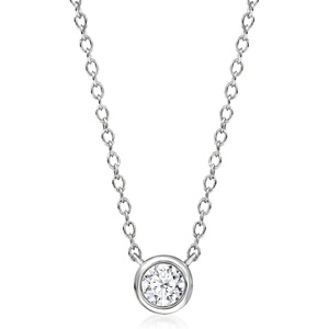 image:imageRossSimons 015 Carat BezelSet LabGrown Diamond Necklace in Sterling SilverDiamond