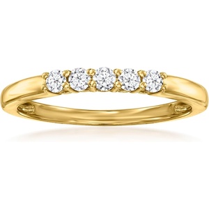 image:imageRossSimons 020 ct tw LabGrown Diamond 5Stone Ring in 18kt Gold Over SterlingDiamond