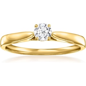 image:imageRossSimons 025 Carat LabGrown Diamond Solitaire Ring in 18kt Gold Over SterlingDiamond