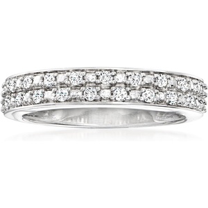 image:imageRossSimons 025 ct tw Diamond 2Row Ring in Sterling SilverDiamond