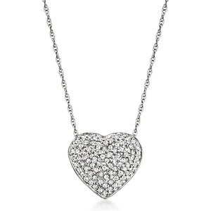 image:imageRossSimons 025 ct tw Diamond Heart Pendant NecklaceDiamond