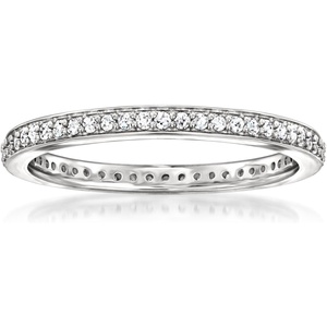 image:imageRossSimons 025 ct tw LabGrown Diamond Eternity Band in Sterling SilverDiamond