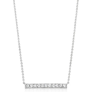 image:imageRossSimons 050 ct tw Diamond Bar Necklace in Sterling SilverDiamond