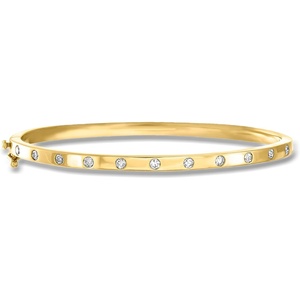 image:imageRossSimons 050 ct tw Diamond Dotted Bangle Bracelet in 14kt Yellow GoldDiamond