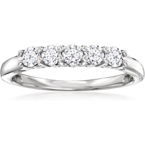image:imageRossSimons 050 ct tw LabGrown Diamond 5Stone Ring in Sterling SilverDiamond