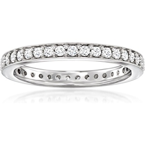 image:imageRossSimons 050 ct tw LabGrown Diamond Eternity Band in Sterling SilverDiamond
