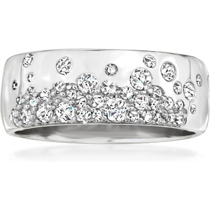 image:imageRossSimons 050 ct tw ScatteredDiamond Ring in Sterling SilverDiamond