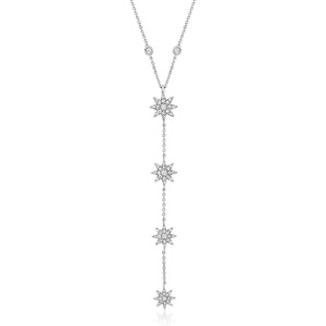 image:imageRossSimons 075 ct tw LabGrown Diamond Star YNecklace in Sterling SilverDiamond