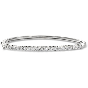 image:imageRossSimons 100 ct tw Diamond Bangle Bracelet in Sterling SilverDiamond