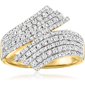 image:imageRossSimons 100 ct tw Diamond Bypass Ring in 14kt Yellow GoldDiamond