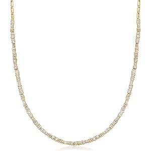 image:imageRossSimons 190 ct tw Baguette Diamond Necklace in 14kt Yellow GoldDiamond
