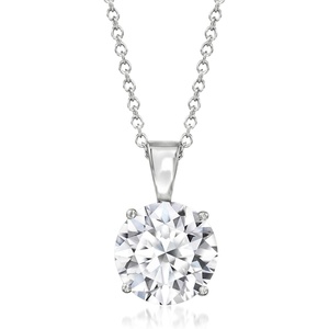 image:imageRossSimons 200 Carat LabGrown Diamond Solitaire Necklace in 14kt White GoldDiamond