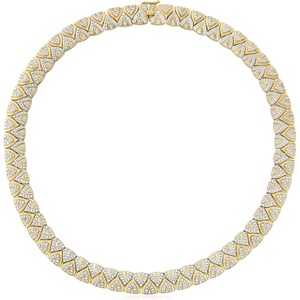 image:imageRossSimons 200 ct tw Diamond Collar Necklace in 18kt Gold Over SterlingDiamond