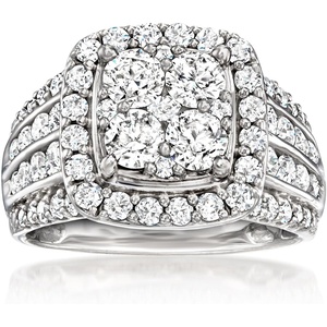 image:imageRossSimons 250 ct tw Diamond Cluster Ring in 14kt White GoldDiamond