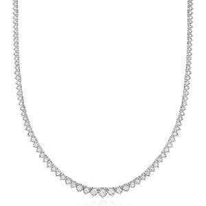 image:imageRossSimons 300 ct tw Graduated LabGrown Diamond Tennis Necklace in Sterling SilverDiamond