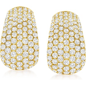 image:imageRossSimons 300 ct tw Pave Diamond Earrings in 14kt Yellow Gold