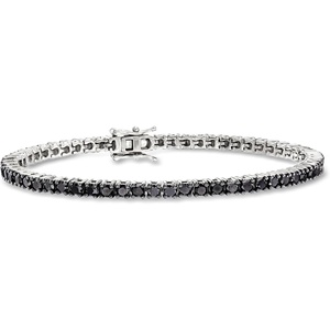 image:imageRossSimons 500 ct tw Black Diamond Tennis Bracelet in Sterling SilverDiamond
