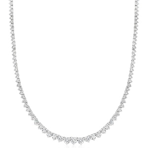 image:imageRossSimons 500 ct tw Graduated LabGrown Diamond Tennis Necklace in 14kt White GoldDiamond