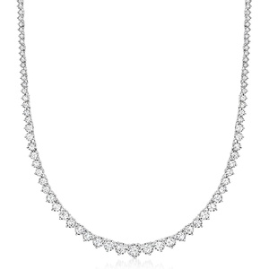 image:imageRossSimons 500 ct tw Graduated LabGrown Diamond Tennis Necklace in Sterling SilverDiamond