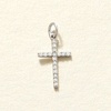 image:imagePure Collection by RossSimons 010 ct tw Diamond Cross Charm in Sterling Silver