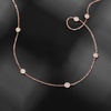 image:imagePure Collection by RossSimons 020 ct tw Diamond Station Necklace in 14kt Rose GoldDiamond