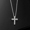image:imageRossSimons 050 ct tw LabGrown Diamond Cross Pendant Necklace in Sterling SilverDiamond