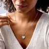 image:imageRossSimons 075 ct tw Diamond Heart Lock Toggle Necklace in 18kt Gold Over Sterling and Sterling SilverDiamond