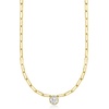 image:imageRossSimons 100 Carat BezelSet Diamond Solitaire Paper Clip Link Necklace in 14kt Yellow GoldDiamond