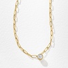 image:imageRossSimons 100 Carat BezelSet Diamond Solitaire Paper Clip Link Necklace in 14kt Yellow GoldDiamond