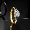image:imageRossSimons 100 Carat LabGrown Diamond Ring With 30 ct tw Sapphires in 14kt Yellow GoldDiamond