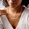 image:imageRossSimons 100 ct tw Diamond Leaf Collar Necklace in 18kt Gold Over SterlingDiamond