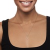 image:imageRossSimons 14kt White Gold Cross Pendant Necklace With Single Diamond 18 inches