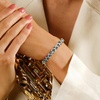 image:imageRossSimons 150 ct tw Black White and Brown Diamond Leopard Bangle Bracelet in 18kt Gold Over Sterlingdiamondcolored