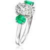 image:imageRossSimons 200 Carat LabGrown Diamond Ring With 50 ct tw Emeralds in 14kt White GoldDiamond