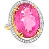 image:imageRossSimons 2000 Carat Pink Topaz and 52 ct tw Diamond Ring in 14kt Yellow GoldTopaz