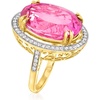 image:imageRossSimons 2000 Carat Pink Topaz and 52 ct tw Diamond Ring in 14kt Yellow GoldTopaz