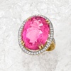 image:imageRossSimons 2000 Carat Pink Topaz and 52 ct tw Diamond Ring in 14kt Yellow GoldTopaz