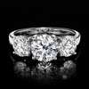image:imageRossSimons 300 ct tw LabGrown Diamond 3Stone Ring in 14kt White Gold Size 7