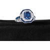 image:imageRossSimons 480 ct tw Sapphire Ring With Diamonds in 14kt White GoldSapphire