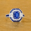 image:imageRossSimons 480 ct tw Sapphire Ring With Diamonds in 14kt White GoldSapphire