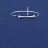 image:imageRossSimons Diamond Sideways Cross Bangle Bracelet in Sterling Silver
