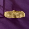 image:imageRossSimons Italian 14kt Yellow Gold Wide RisoLink Braceletno gemstone
