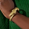 image:imageRossSimons Italian 18kt Yellow Gold Alligator Bangle Braceletno gemstone