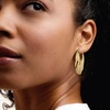 image:imageRossSimons Italian 18kt Yellow Gold Ribbed Hoop Earrings