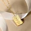 image:imageRossSimons Italian 24kt Yellow Gold FleurDeLis 5Gram Ingot Pendant Necklace With 14kt Gold FrameNo Gemstone