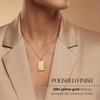 image:imageRossSimons Italian 24kt Yellow Gold FleurDeLis 5Gram Ingot Pendant Necklace With 14kt Gold FrameNo Gemstone