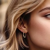 image:imageRossSimons Italian 2mm 14kt Yellow Gold Hoop Earrings