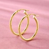 image:imageRossSimons Italian 2mm 14kt Yellow Gold Hoop Earrings